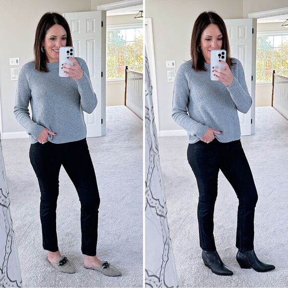 Mother Dazzler Ankle Black Straight Leg Stretch Jeans Not Guilty Size 26 - Picture 3 of 15